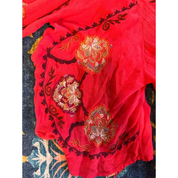 Free People Cora Embroidered Mini Dress Size Small - Picture 5 of 10